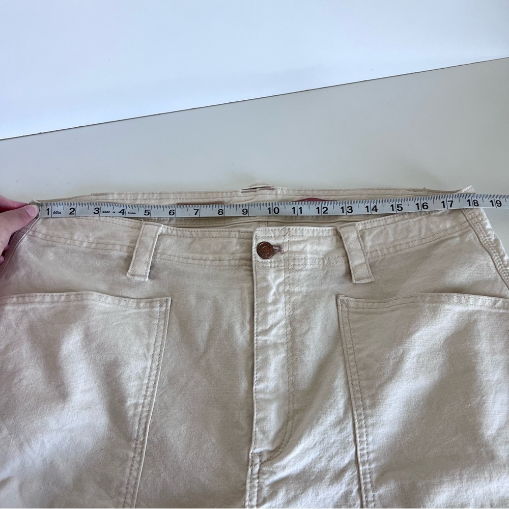 Pilcro Women’s The Carpenter Wide Leg Pants‎ Cream 33T - Picture 9 of 16